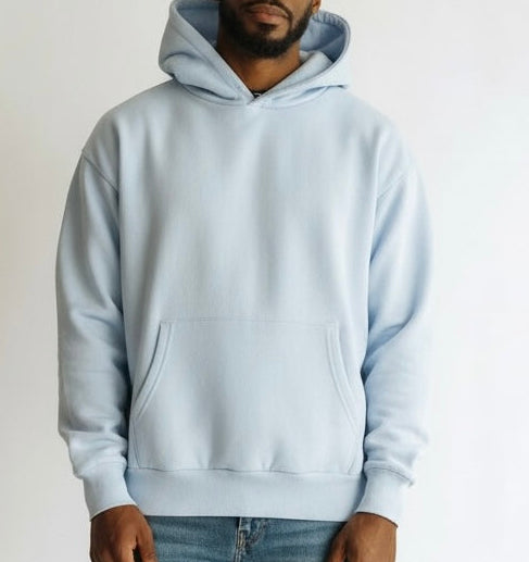 Felpa doppio cotone celeste