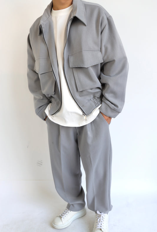 Coordinato grigio MADE IN ITALY cotone