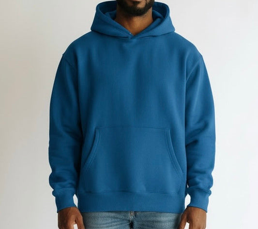 Felpa doppio cotone petrolio