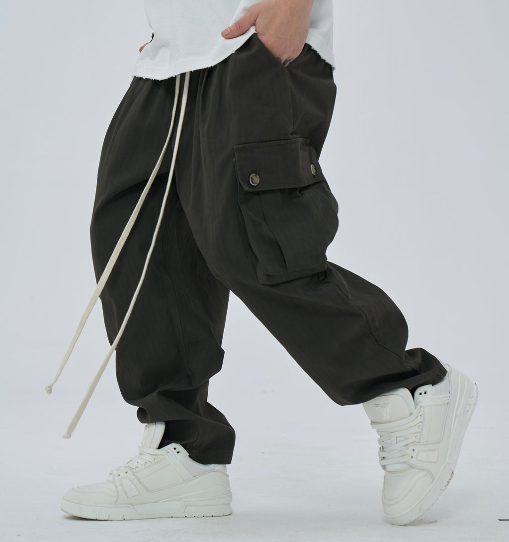 Pantalone cargo grigio scuro