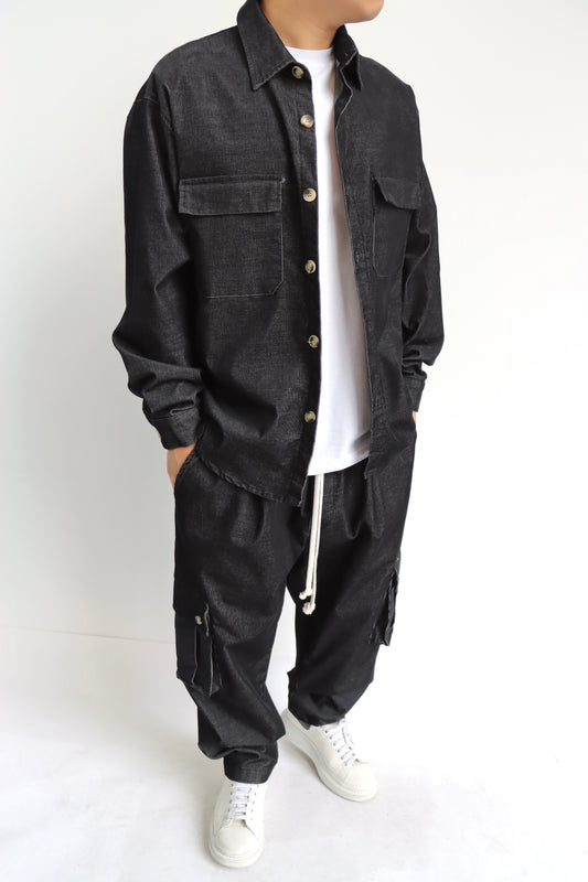 Coordinato Denim nero
