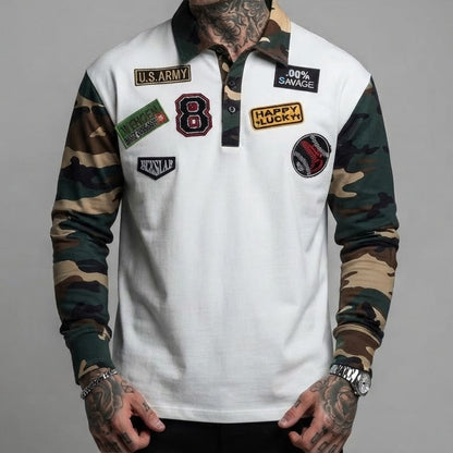 Polo Manica Lunga Militare Streetwear