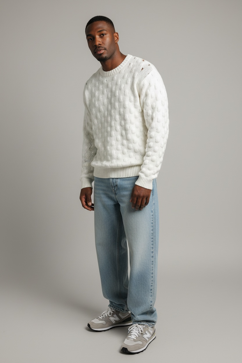 MAGLIONE EFFETTO BUCATO ALWAYS JEANS