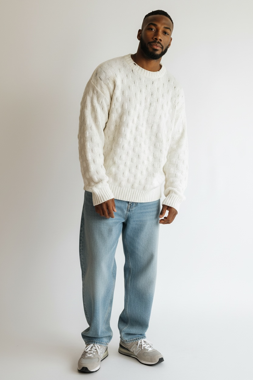 MAGLIONE EFFETTO BUCATO ALWAYS JEANS