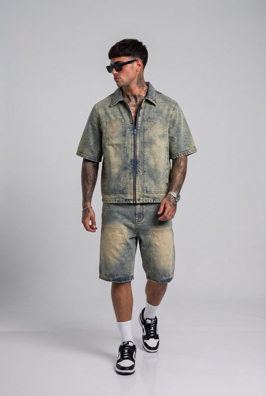 Coordinato Denim Sfumato Beige