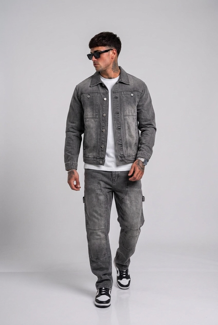 Coordinato Denim Grigio