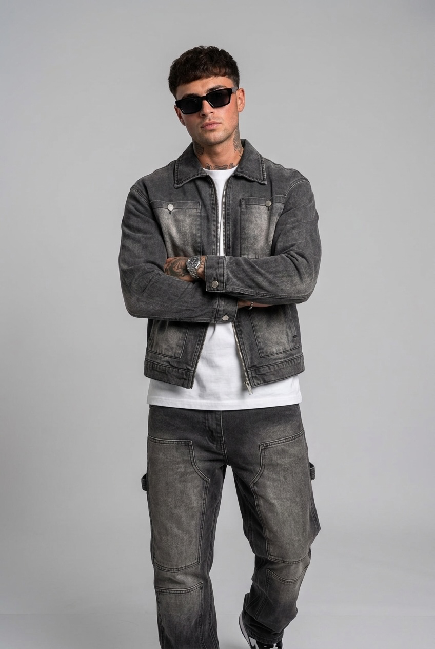 Coordinato Denim Grigio