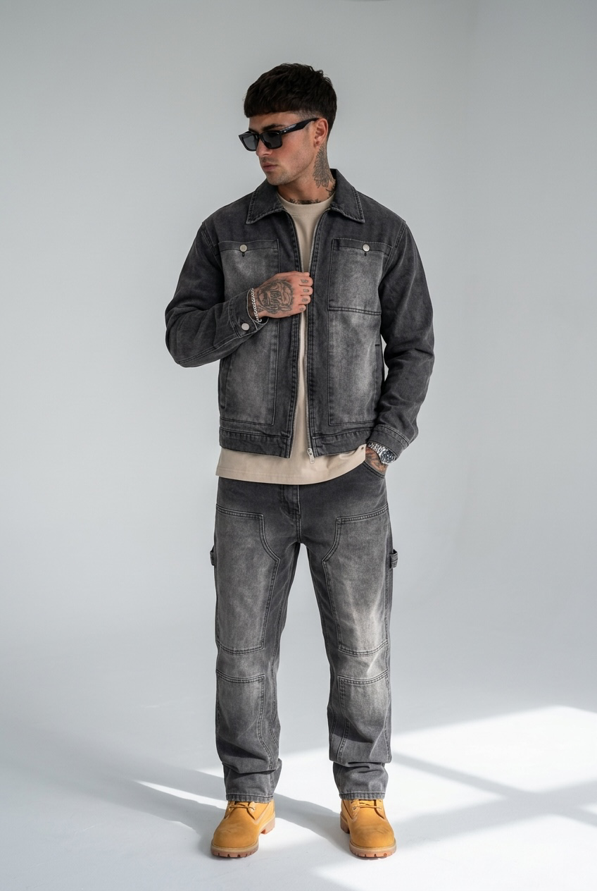 Coordinato Denim Grigio