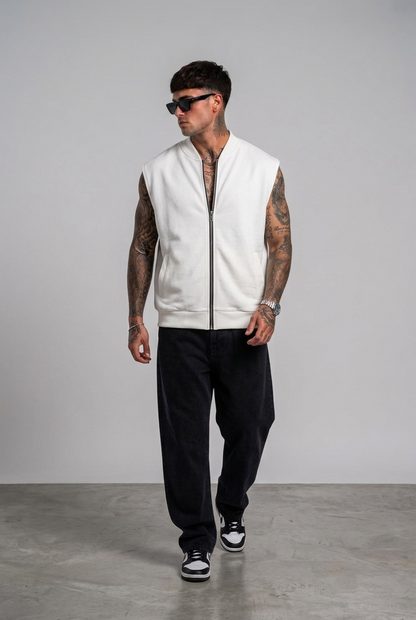 Gilet cotone bianco