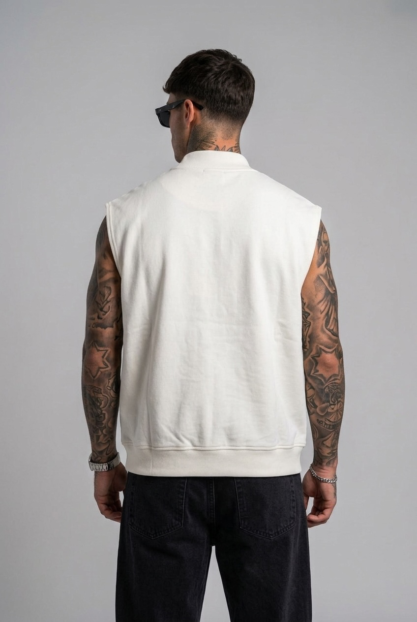 Gilet cotone bianco