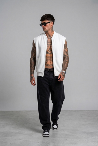 Gilet cotone bianco