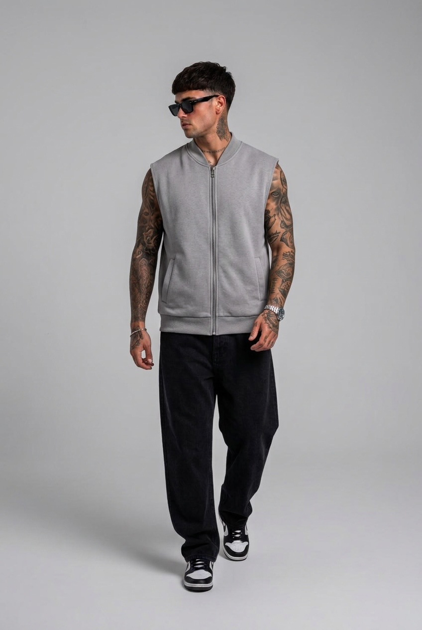 Gilet cotone bianco