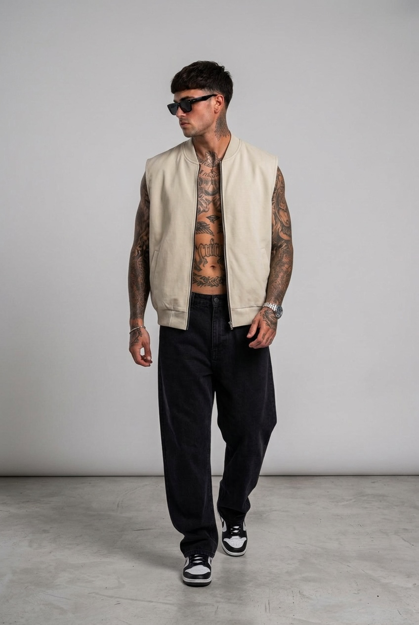 Gilet cotone bianco