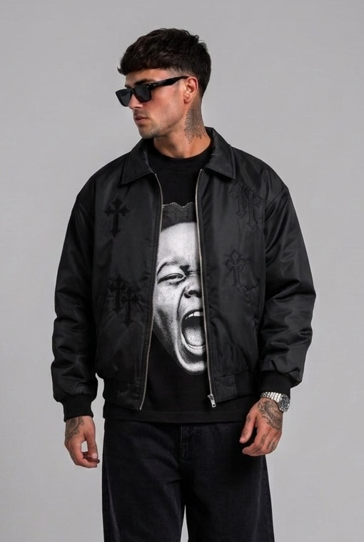 Bomber con croci black