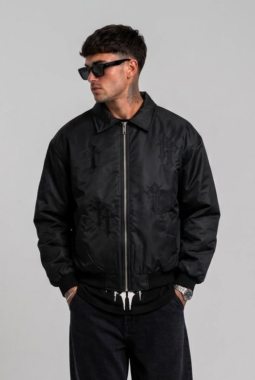 Bomber con croci black