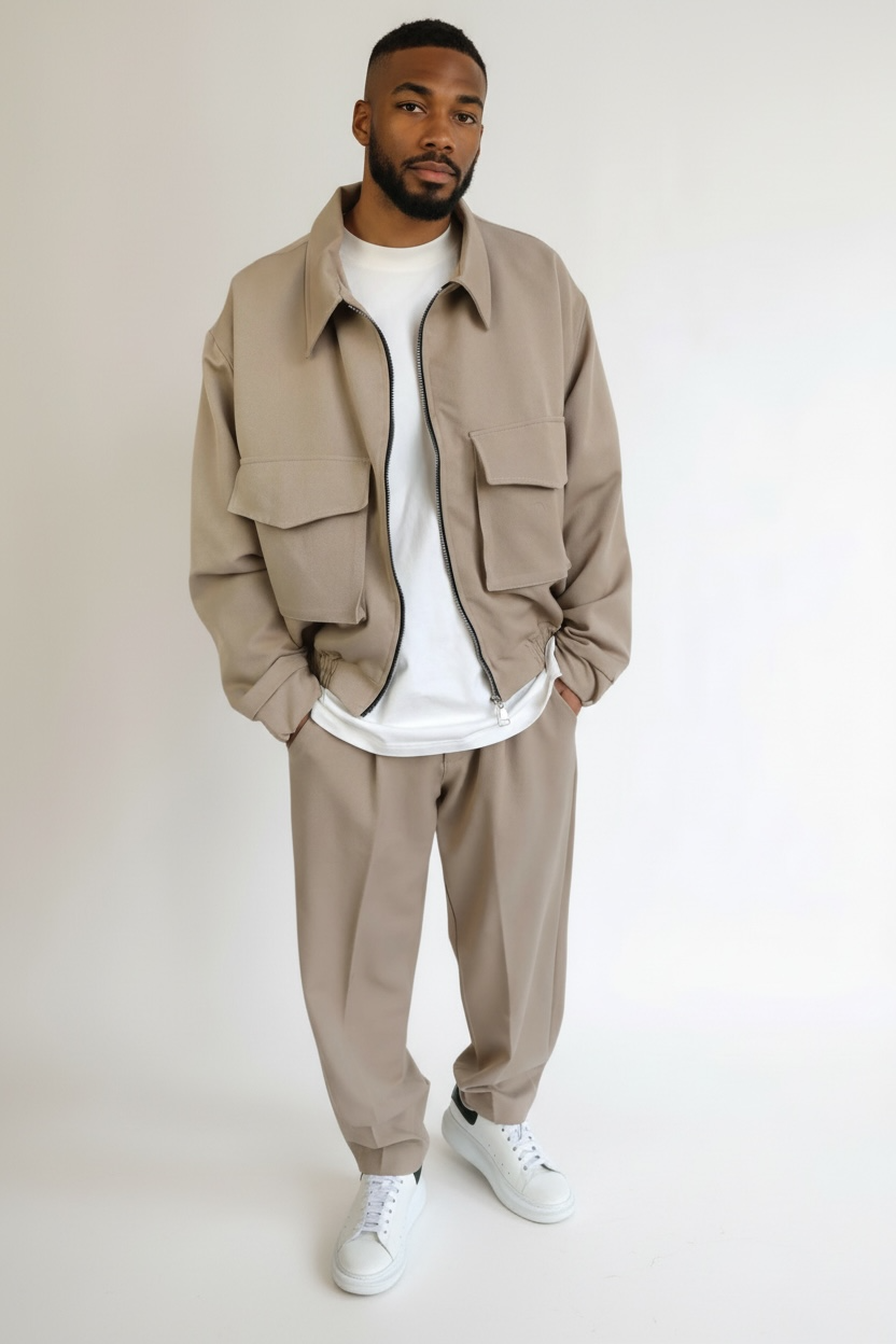 Coordinato Beige MADE IN ITALY cotone