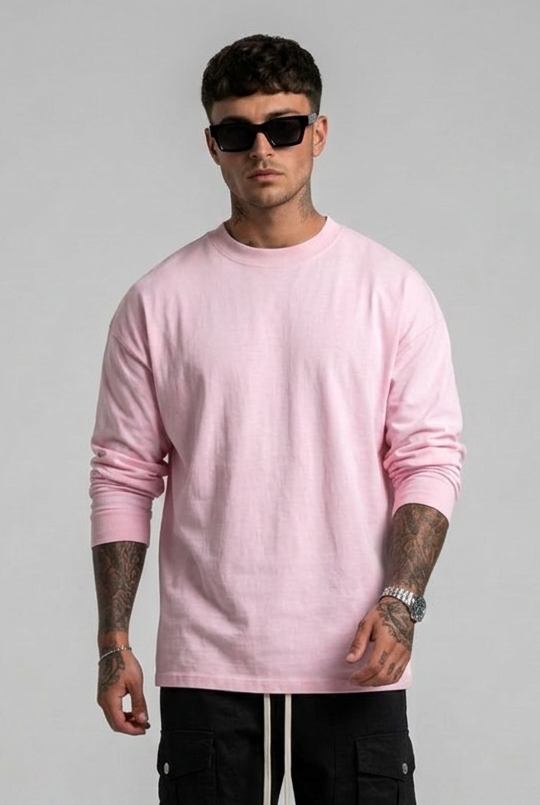 Maglia manica lunga rosa
