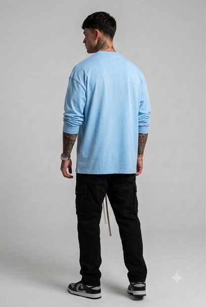 Maglia manica lunga celeste