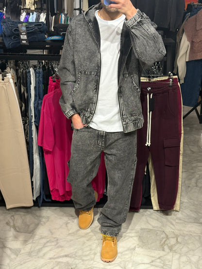 Coordinato Denim con cappuccio