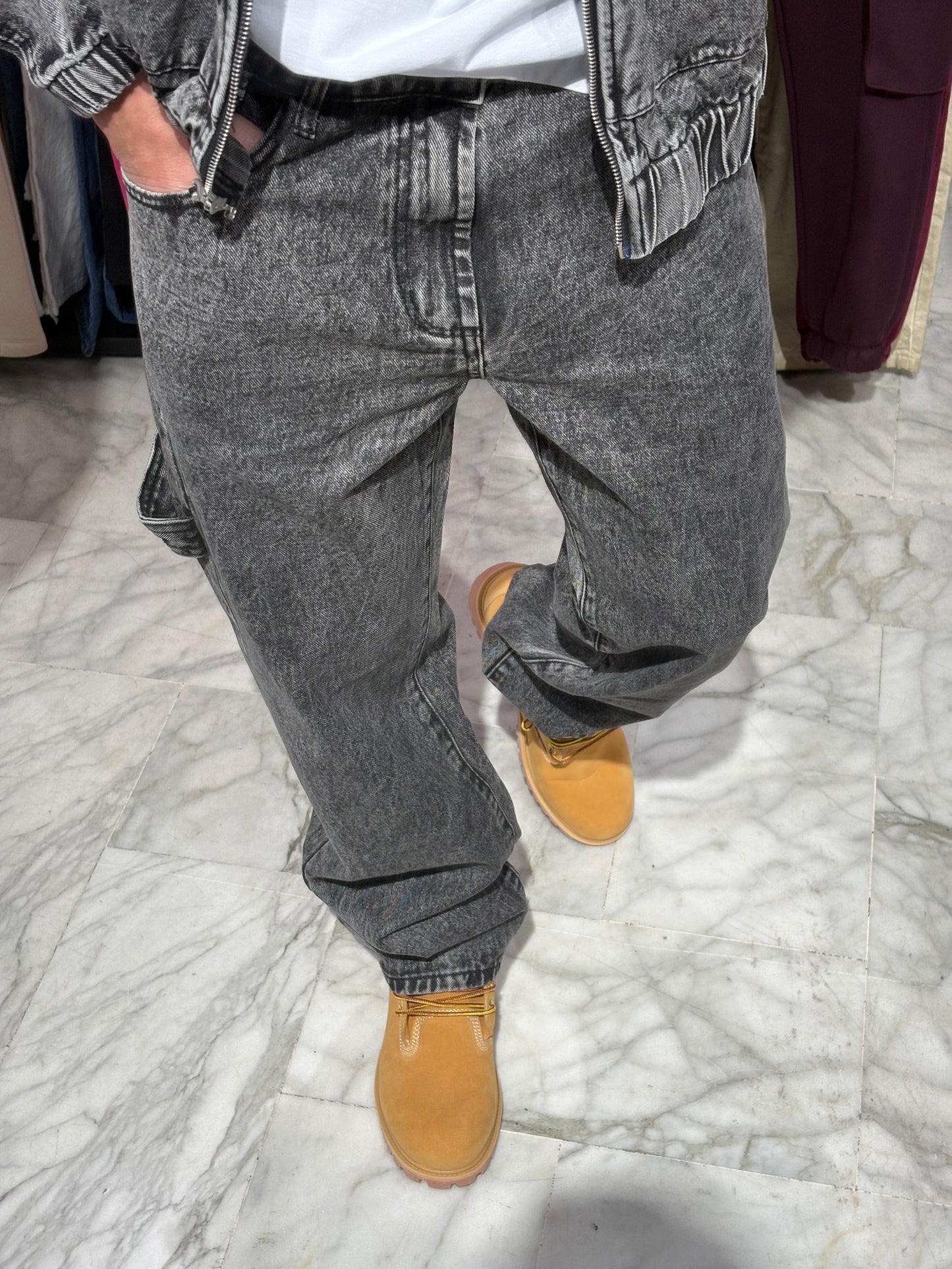 Coordinato Denim con cappuccio