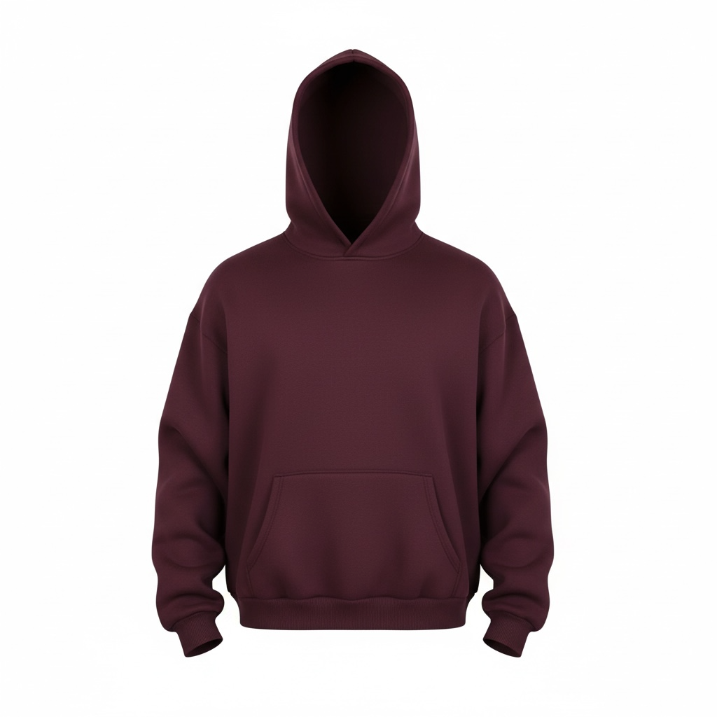 Felpa con stampa dietro bordeaux